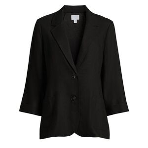 Time & Tru Linen Blend Jacket